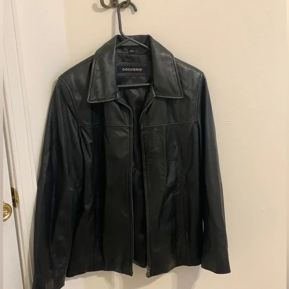 Thrifted Dockers leather jacket - Picture 1 of 3